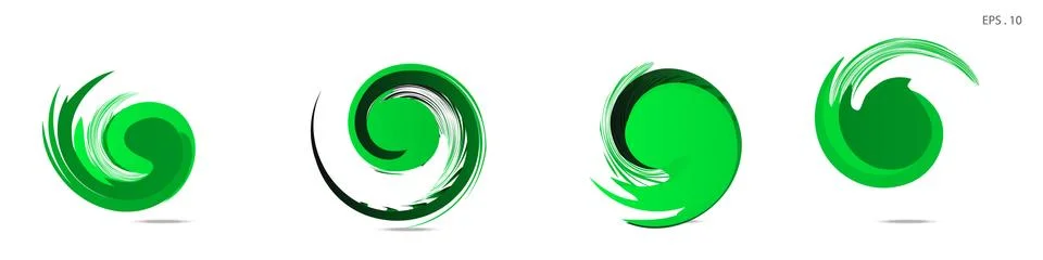 Collection of modern abstract graphic elements. Vortex vector background. Tem Stock Illustration