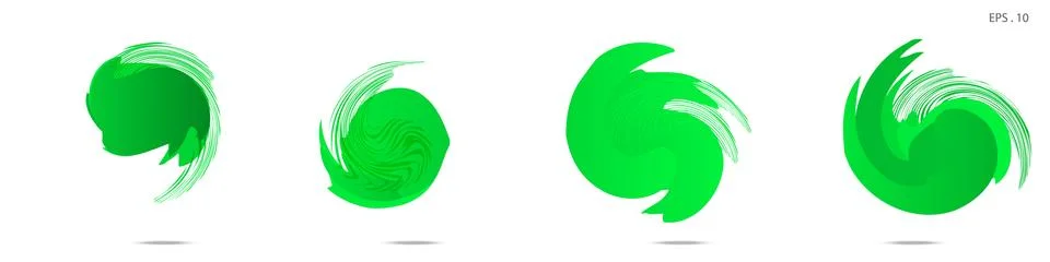 Collection of modern abstract graphic elements. Vortex vector background. Tem Illustrazione stock