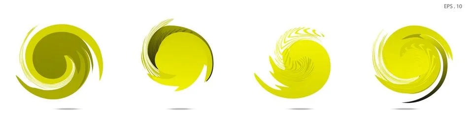 Collection of modern abstract graphic elements. Vortex vector background. Tem Stock Illustration
