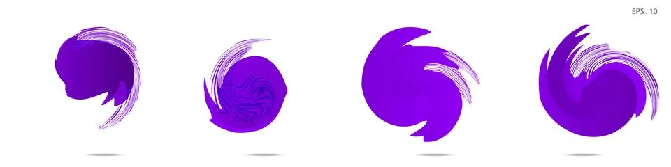 Collection of modern abstract graphic elements. Vortex vector background. Tem イラスト素材