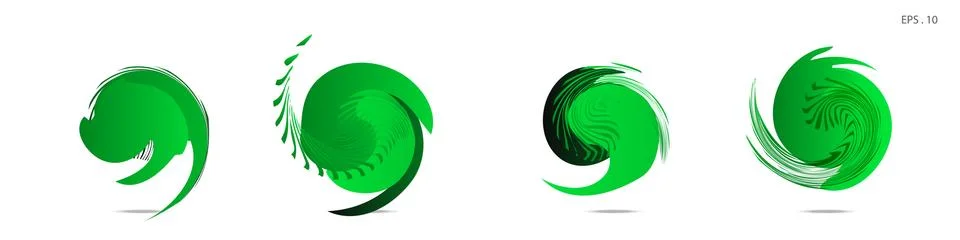 Collection of modern abstract graphic elements. Vortex vector background. Tem Illustrazione stock