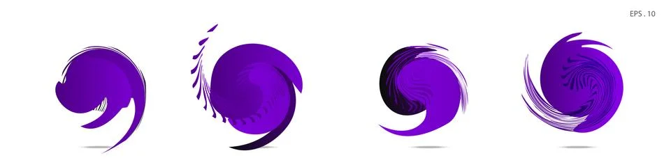 Collection of modern abstract graphic elements. Vortex vector background. Tem イラスト素材