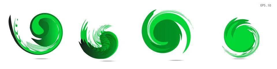 Collection of modern abstract graphic elements. Vortex vector background. Tem Stock Illustration