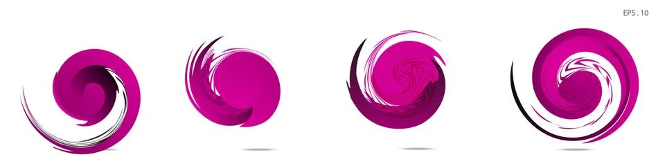 Collection of modern abstract graphic elements. Vortex vector background. Tem イラスト素材