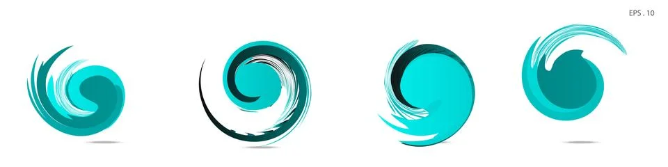 Collection of modern abstract graphic elements. Vortex vector background. Tem 스톡 일러스트