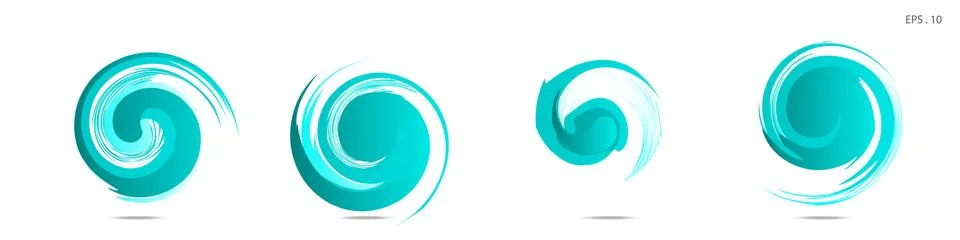 Collection of modern abstract graphic elements. Vortex vector background. Tem Illustrazione stock