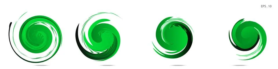 Collection of modern abstract graphic elements. Vortex vector background. Tem Illustrazione stock