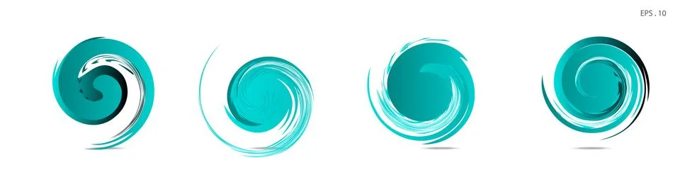 Collection of modern abstract graphic elements. Vortex vector background. Tem Stock Illustration