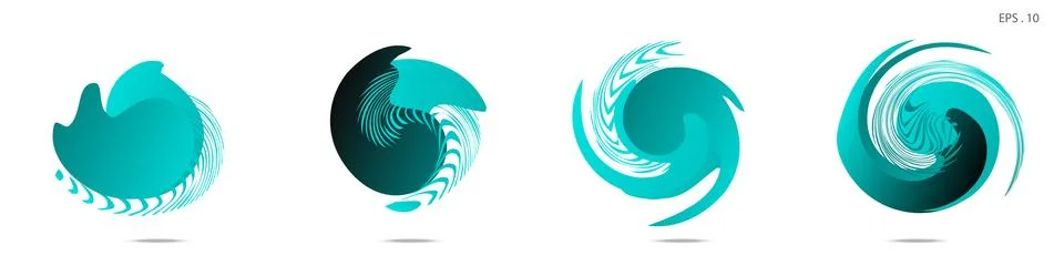 Collection of modern abstract graphic elements. Vortex vector background. Tem イラスト素材