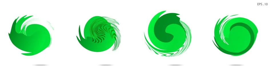 Collection of modern abstract graphic elements. Vortex vector background. Tem Stock Illustration