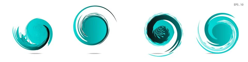 Collection of modern abstract graphic elements. Vortex vector background. Tem 스톡 일러스트
