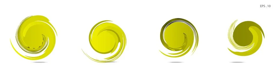 Collection of modern abstract graphic elements. Vortex vector background. Tem Illustrazione stock