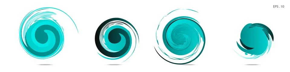 Collection of modern abstract graphic elements. Vortex vector background. Tem Stock Illustration