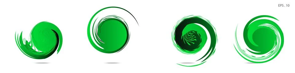Collection of modern abstract graphic elements. Vortex vector background. Tem Illustrazione stock