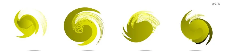 Collection of modern abstract graphic elements. Vortex vector background. Tem Stockillustratie