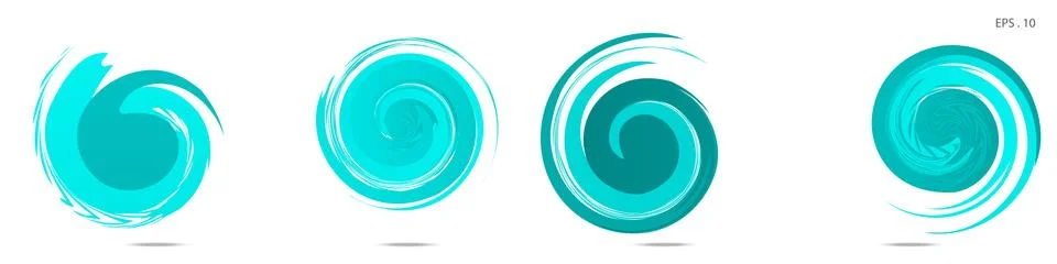 Collection of modern abstract graphic elements. Vortex vector background. Tem Stock Illustration