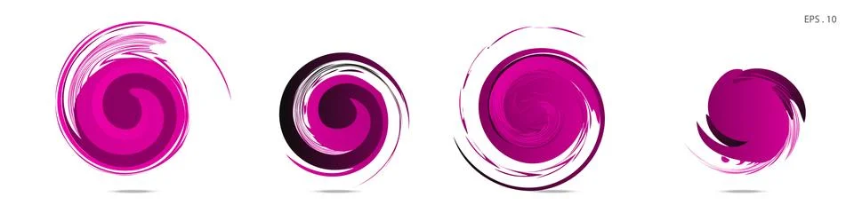 Collection of modern abstract graphic elements. Vortex vector background. Tem イラスト素材