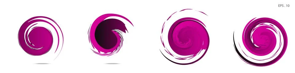 Collection of modern abstract graphic elements. Vortex vector background. Tem Stock Illustration