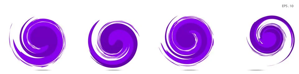 Collection of modern abstract graphic elements. Vortex vector background. Tem Illustrazione stock