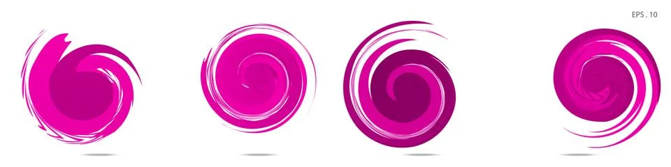 Collection of modern abstract graphic elements. Vortex vector background. Tem 库存插图