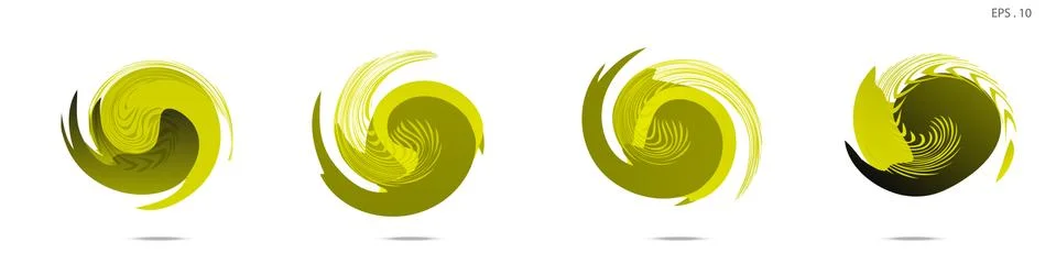 Collection of modern abstract graphic elements. Vortex vector background. Tem 库存插图