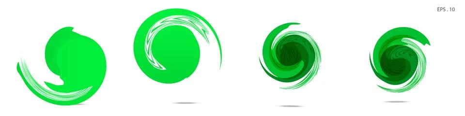 Collection of modern abstract graphic elements. Vortex vector background. Tem イラスト素材