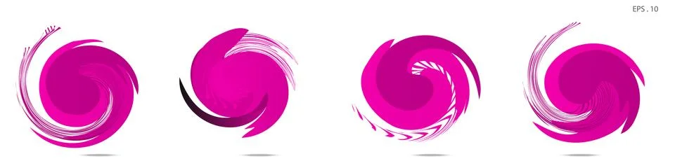Collection of modern abstract graphic elements. Vortex vector background. Tem イラスト素材