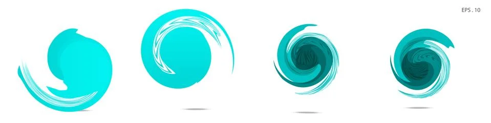 Collection of modern abstract graphic elements. Vortex vector background. Tem 스톡 일러스트