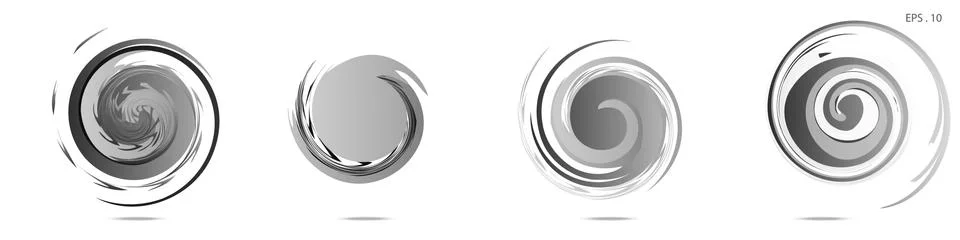 Collection of modern abstract graphic elements. Vortex vector background. Tem Stock Illustration