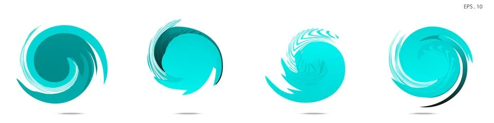 Collection of modern abstract graphic elements. Vortex vector background. Tem 스톡 일러스트