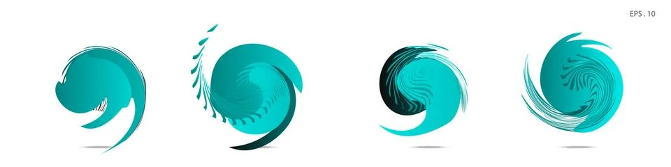 Collection of modern abstract graphic elements. Vortex vector background. Tem 스톡 일러스트