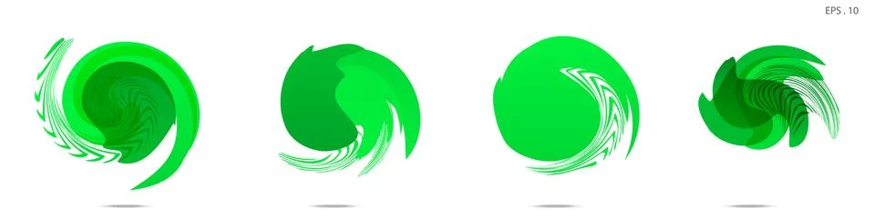 Collection of modern abstract graphic elements. Vortex vector background. Tem Illustrazione stock