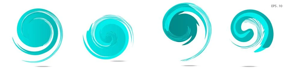 Collection of modern abstract graphic elements. Vortex vector background. Tem Stock Illustration