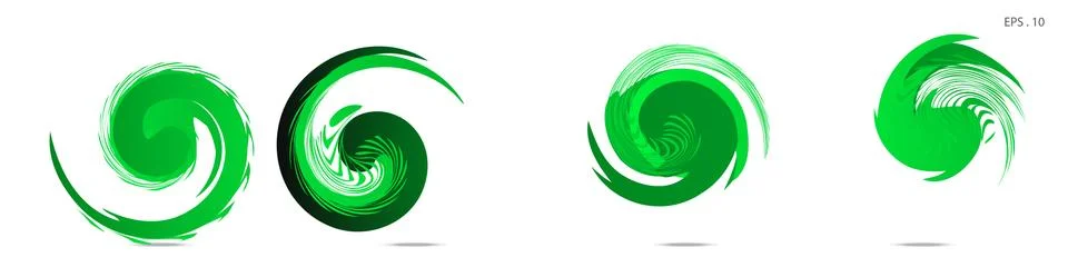 Collection of modern abstract graphic elements. Vortex vector background. Tem Stock Illustration