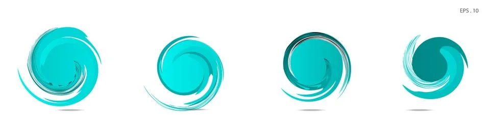 Collection of modern abstract graphic elements. Vortex vector background. Tem Illustrazione stock