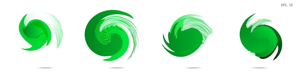 Collection of modern abstract graphic elements. Vortex vector background. Tem Stock Illustration