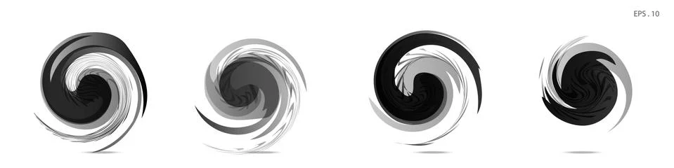 Collection of modern abstract graphic elements. Vortex vector background. Tem イラスト素材