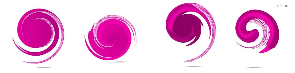 Collection of modern abstract graphic elements. Vortex vector background. Tem Illustrazione stock
