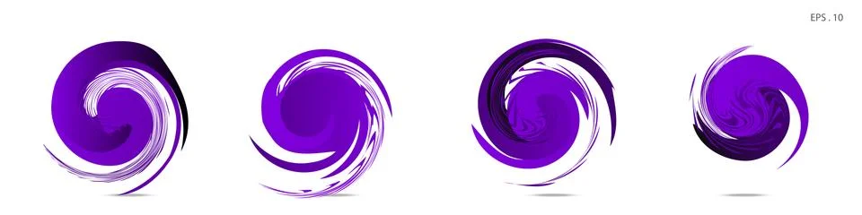 Collection of modern abstract graphic elements. Vortex vector background. Tem Stock Illustration