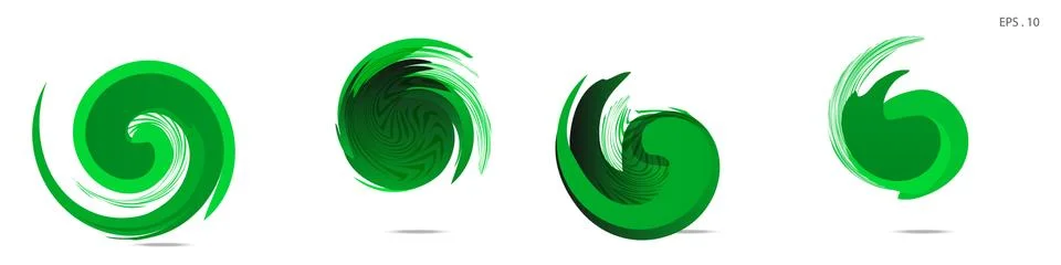 Collection of modern abstract graphic elements. Vortex vector background. Tem Illustrazione stock