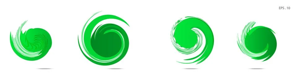 Collection of modern abstract graphic elements. Vortex vector background. Tem Illustrazione stock