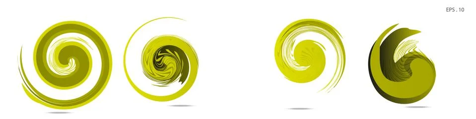 Collection of modern abstract graphic elements. Vortex vector background. Tem Illustrazione stock