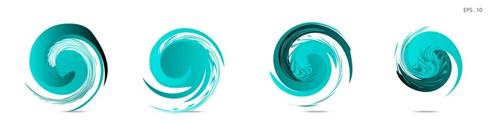 Collection of modern abstract graphic elements. Vortex vector background. Tem Illustrazione stock