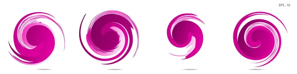 Collection of modern abstract graphic elements. Vortex vector background. Tem Stockillustratie