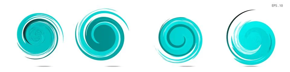 Collection of modern abstract graphic elements. Vortex vector background. Tem Stock Illustration