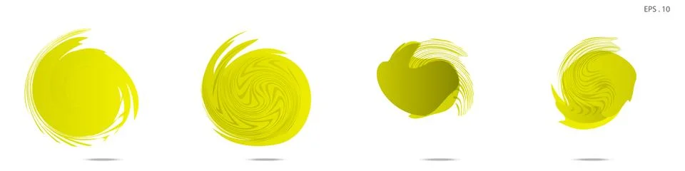 Collection of modern abstract graphic elements. Vortex vector background. Tem Illustrazione stock