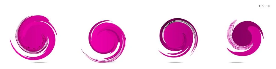 Collection of modern abstract graphic elements. Vortex vector background. Tem Illustrazione stock