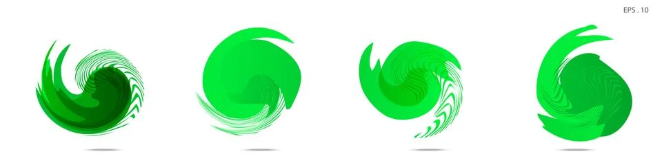 Collection of modern abstract graphic elements. Vortex vector background. Tem Illustrazione stock