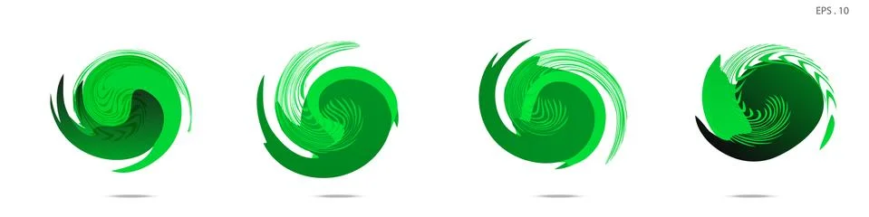 Collection of modern abstract graphic elements. Vortex vector background. Tem Illustrazione stock