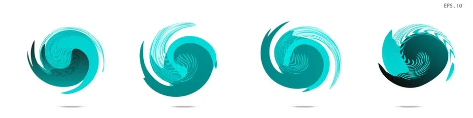 Collection of modern abstract graphic elements. Vortex vector background. Tem Stock Illustration
